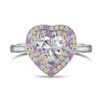 [Together]Delicate Ebullient Heart Shape Wedding Ring