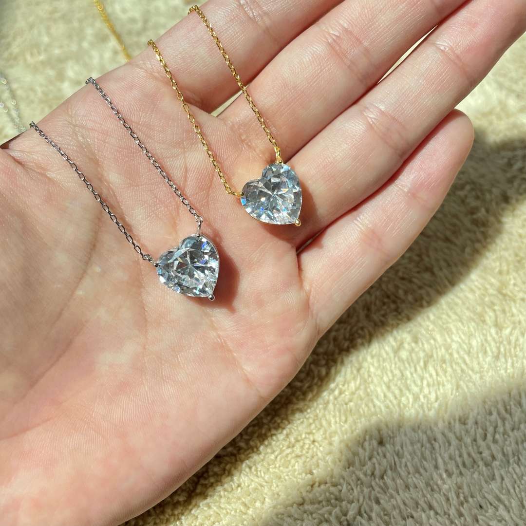 [Together]6.0 carat Radiant Heart Shape Necklace