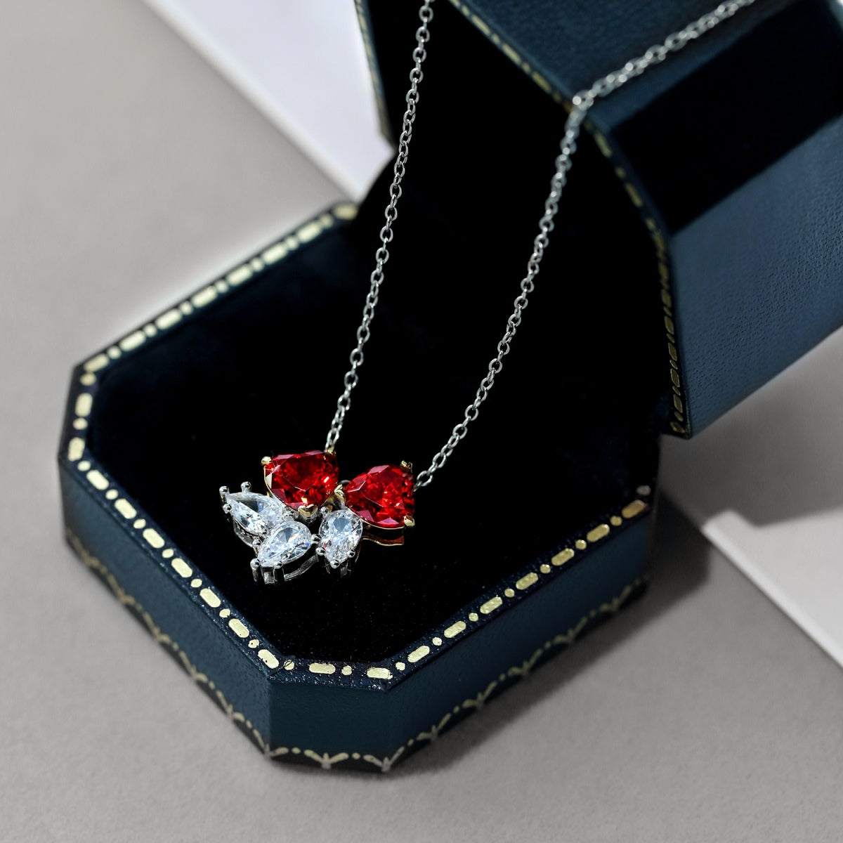 [Together]Dainty Red Heart Necklace