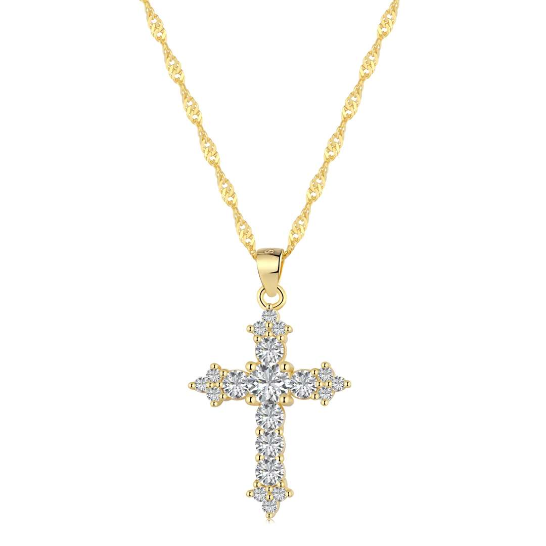 [Together]Delicate Cross Shape Necklace