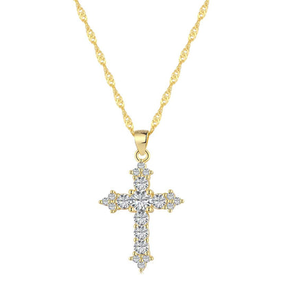 [Together]Delicate Cross Shape Necklace