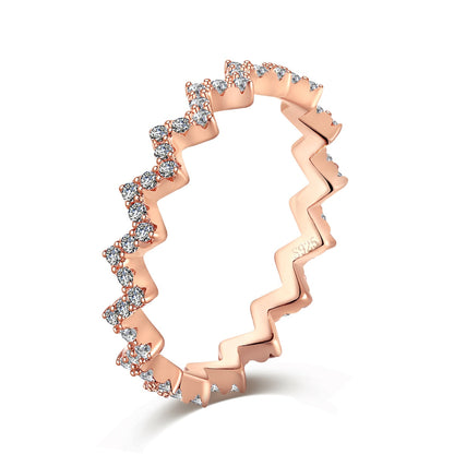 [Together]Delicate Enchanting Wave Shape Daily Ring