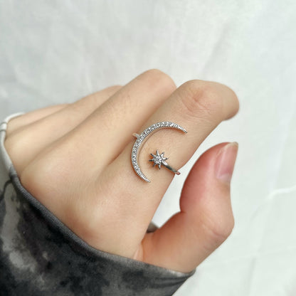 [Together]Eternity Moon & Star Ring