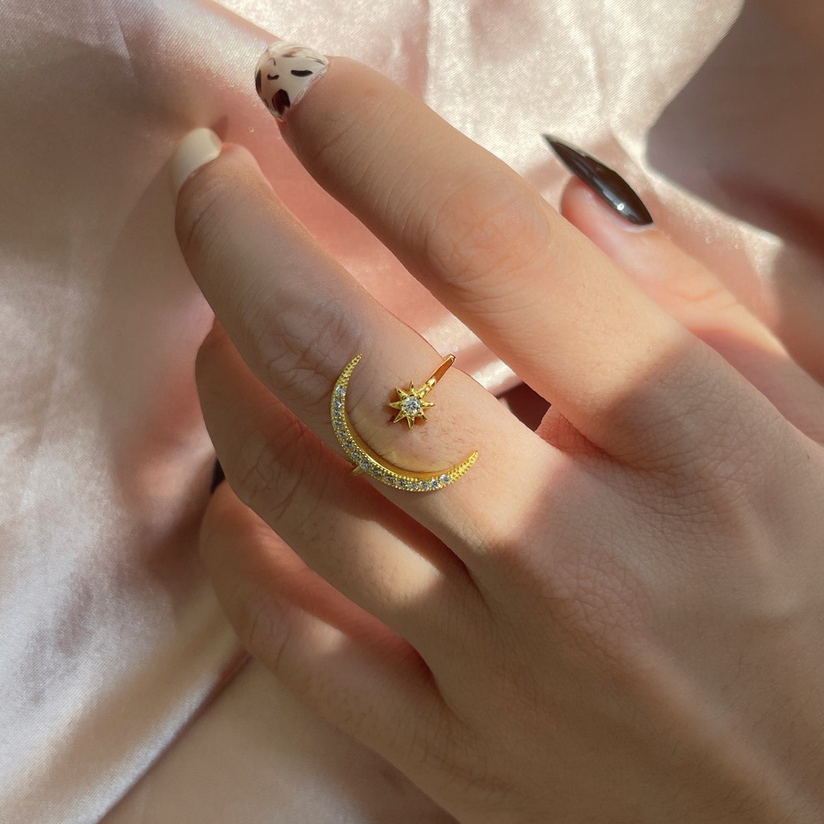 [Together]Eternity Moon & Star Ring