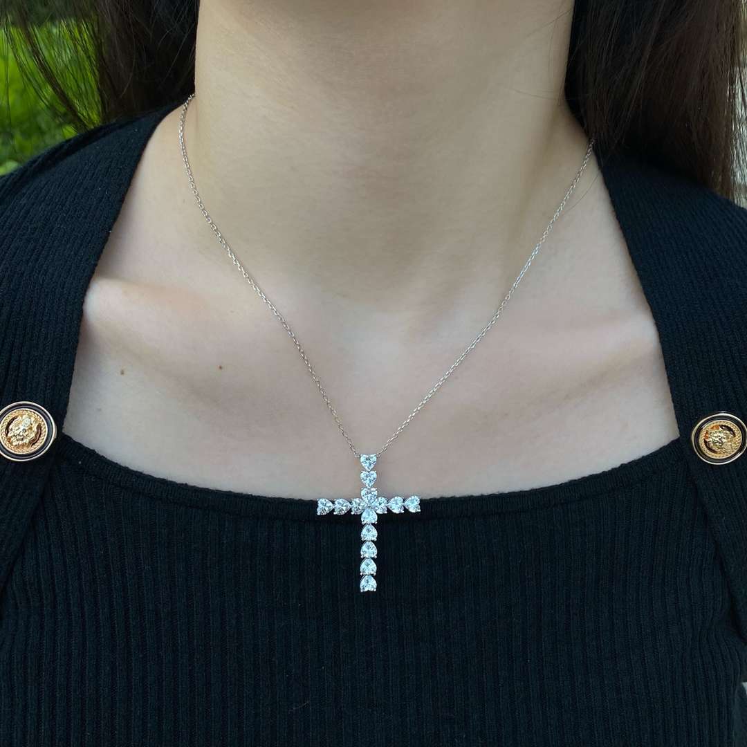 [Together]Radiant Cross Shape Necklace