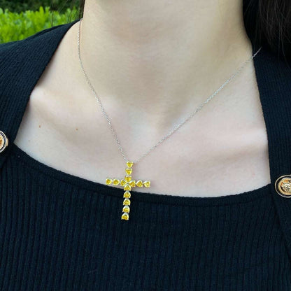 [Together]Radiant Cross Shape Necklace