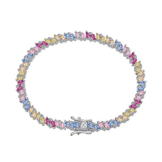 [Together]Ornate Sparkling Multi Cut Party Bracelet