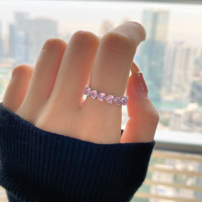 [Together]0.25 Carat Radiant Romance Heart Cut Lover Ring