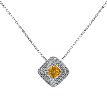 [Together]Sparkling Asscher Cut Necklace