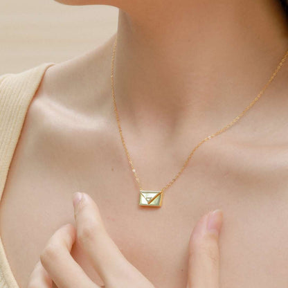 [Together]Envelope Heart Shape Mother's Day Necklace