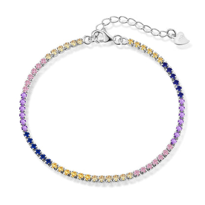 [Together]Radiant Shinning Princess Cut Tennis Bracelet