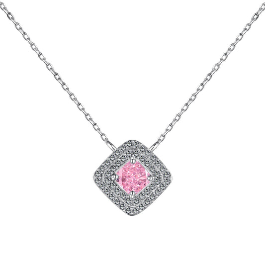 [Together]Sparkling Asscher Cut Necklace