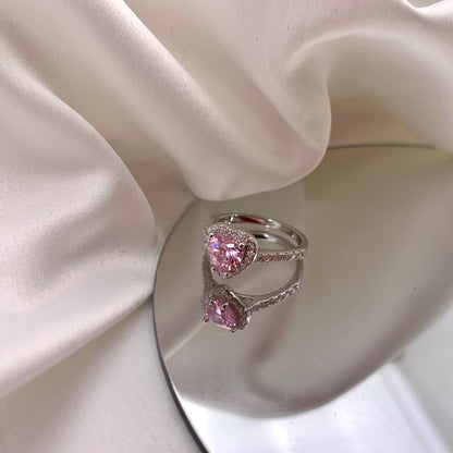 [Together]Eternity Splashy Romantic Heart Shape Lover Ring