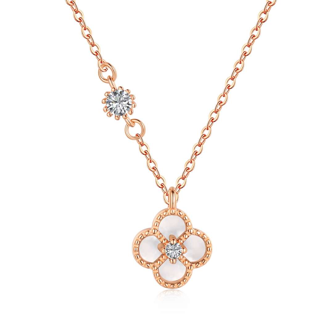 [Together]Delicate Flower Shape Necklace