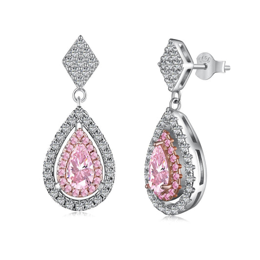 [Together]Ornate Delicate Water Drop Shape Banquet Earrings