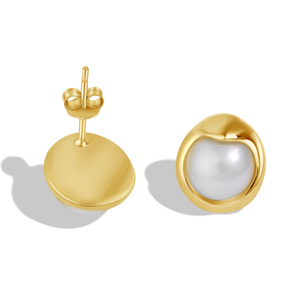 [Together]Dainty Bread Pearl Earrings