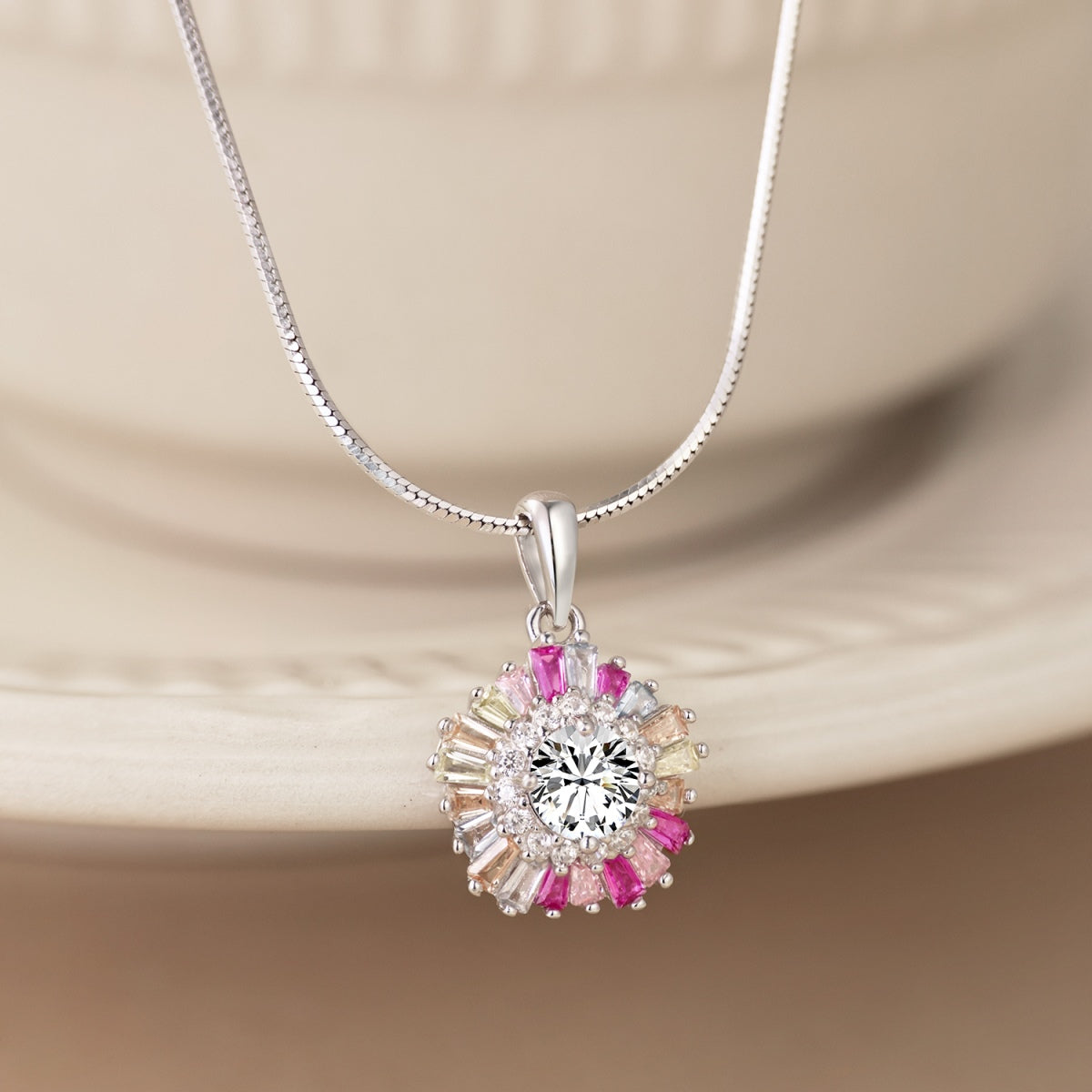 [Together]Charming Flower Colorful Necklace