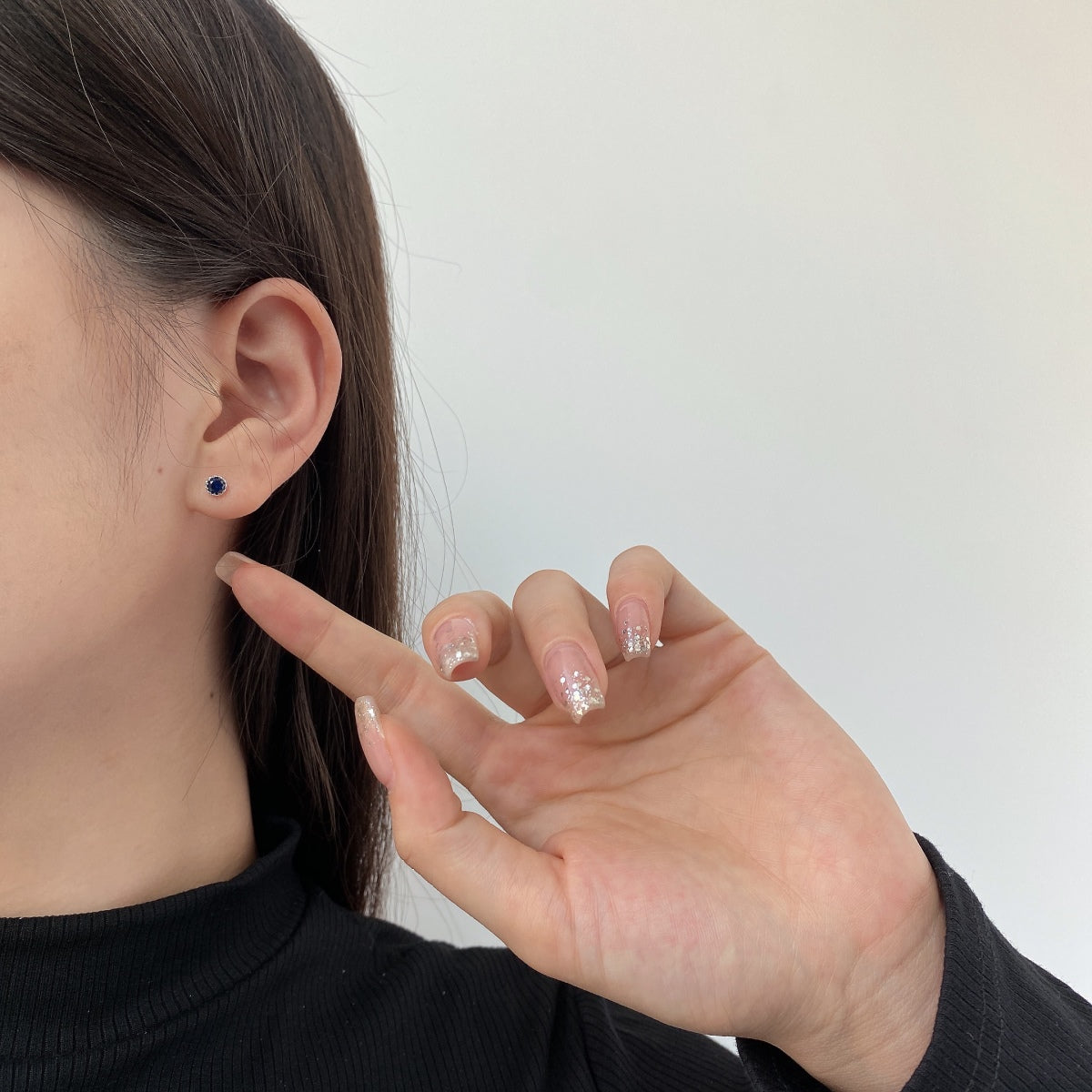 [Together]Sparkling Colorful Round Shape Earrings