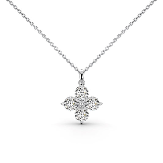 [Together]Four-Leaf Clover And Eight-Pointed Star Necklace