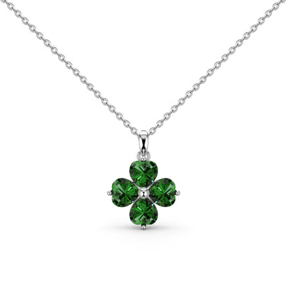 [Together]Heart-Shaped Four-Leaf Clover Bead Necklace