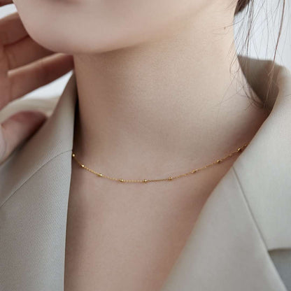 [Together]Small Bead Clavicle Chain Simple Necklace