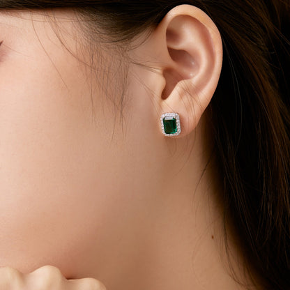 [Together]Luxurious Dainty Emerald Cut Banquet Earrings