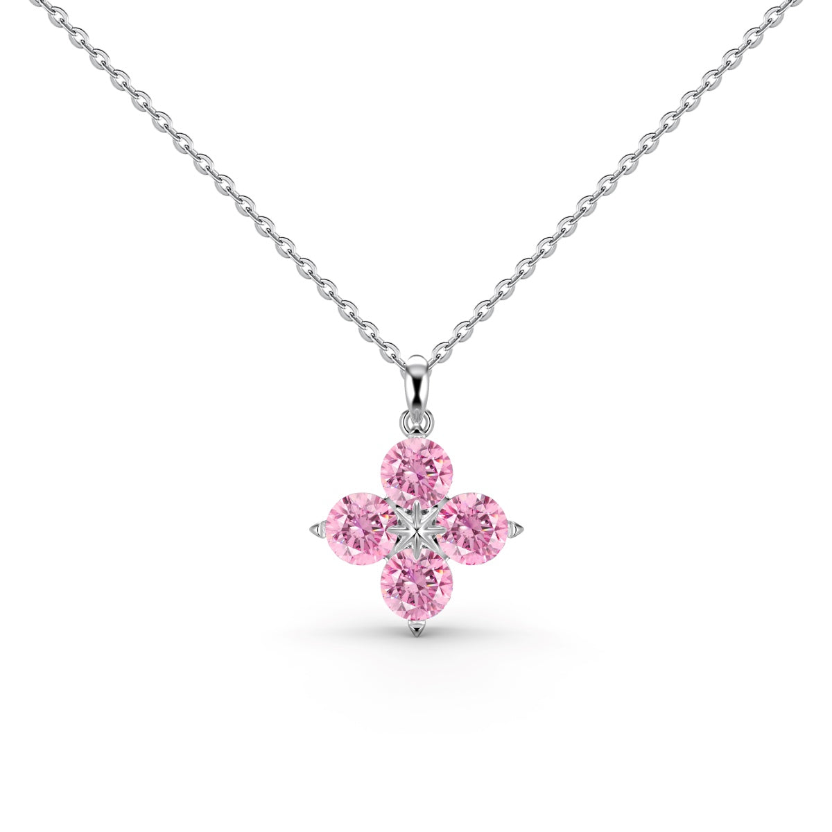 [Together]Four-Leaf Clover And Eight-Pointed Star Necklace