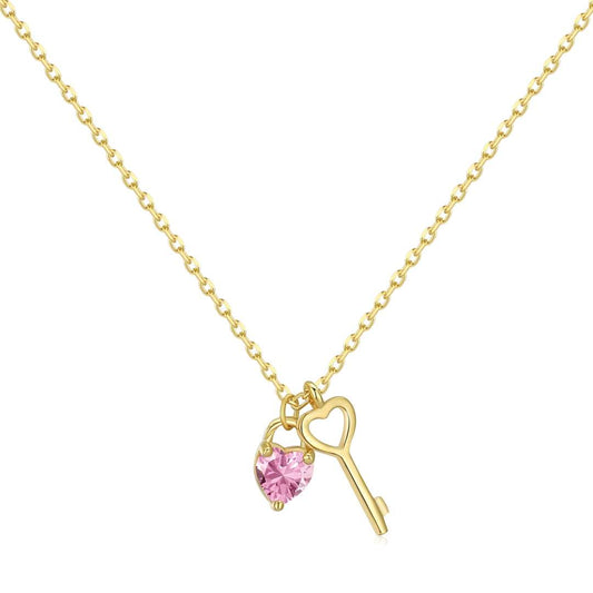 [Together]Unique Heart Shape Key Pendent Necklace