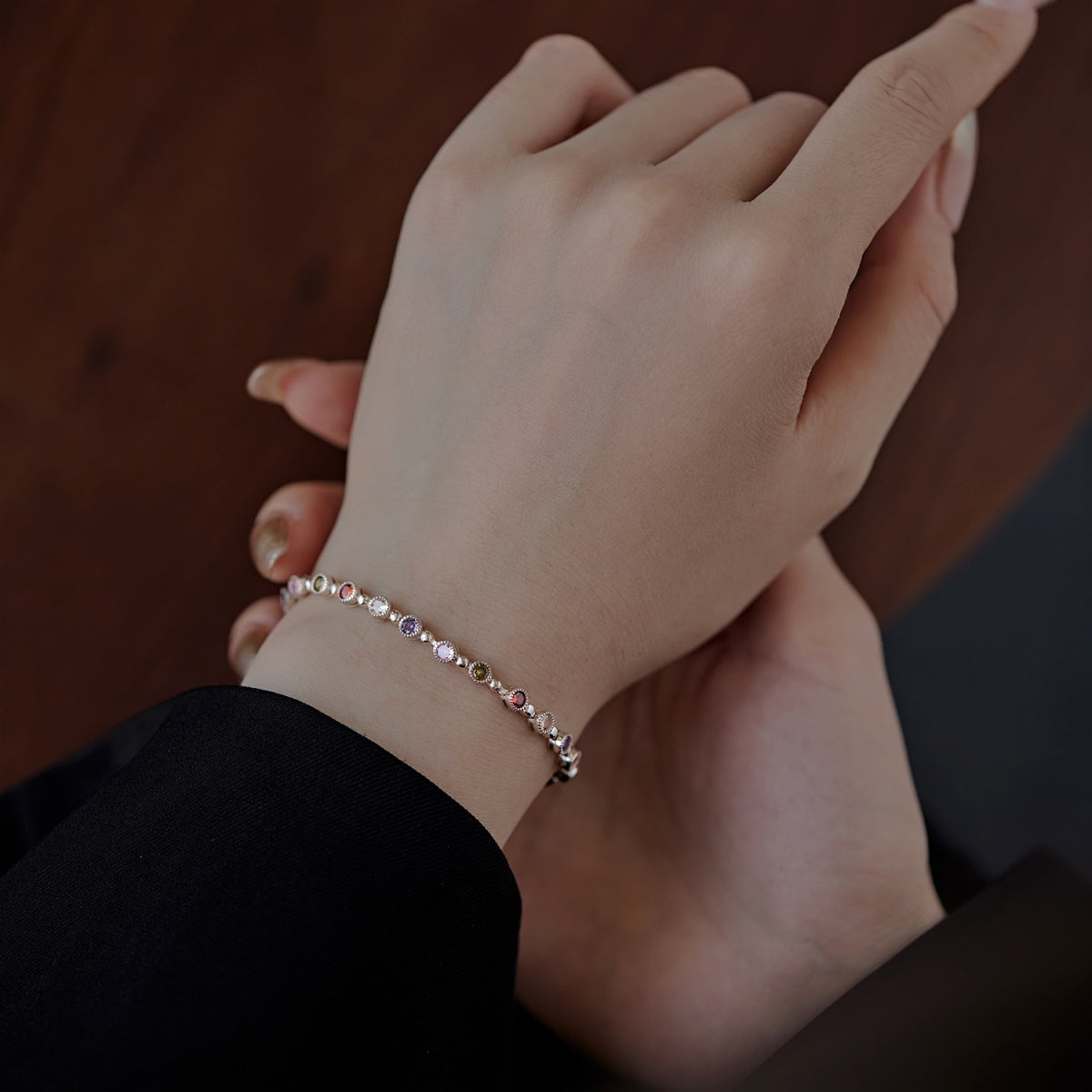 [Together]Sparkling Exquisite Round Cut Party Bracelet