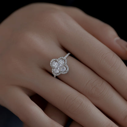 [Together]Luxurious Eternity Flower Shape Banquet Ring