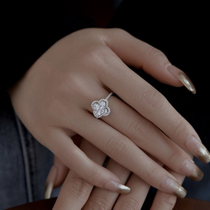 [Together]Luxurious Eternity Flower Shape Banquet Ring