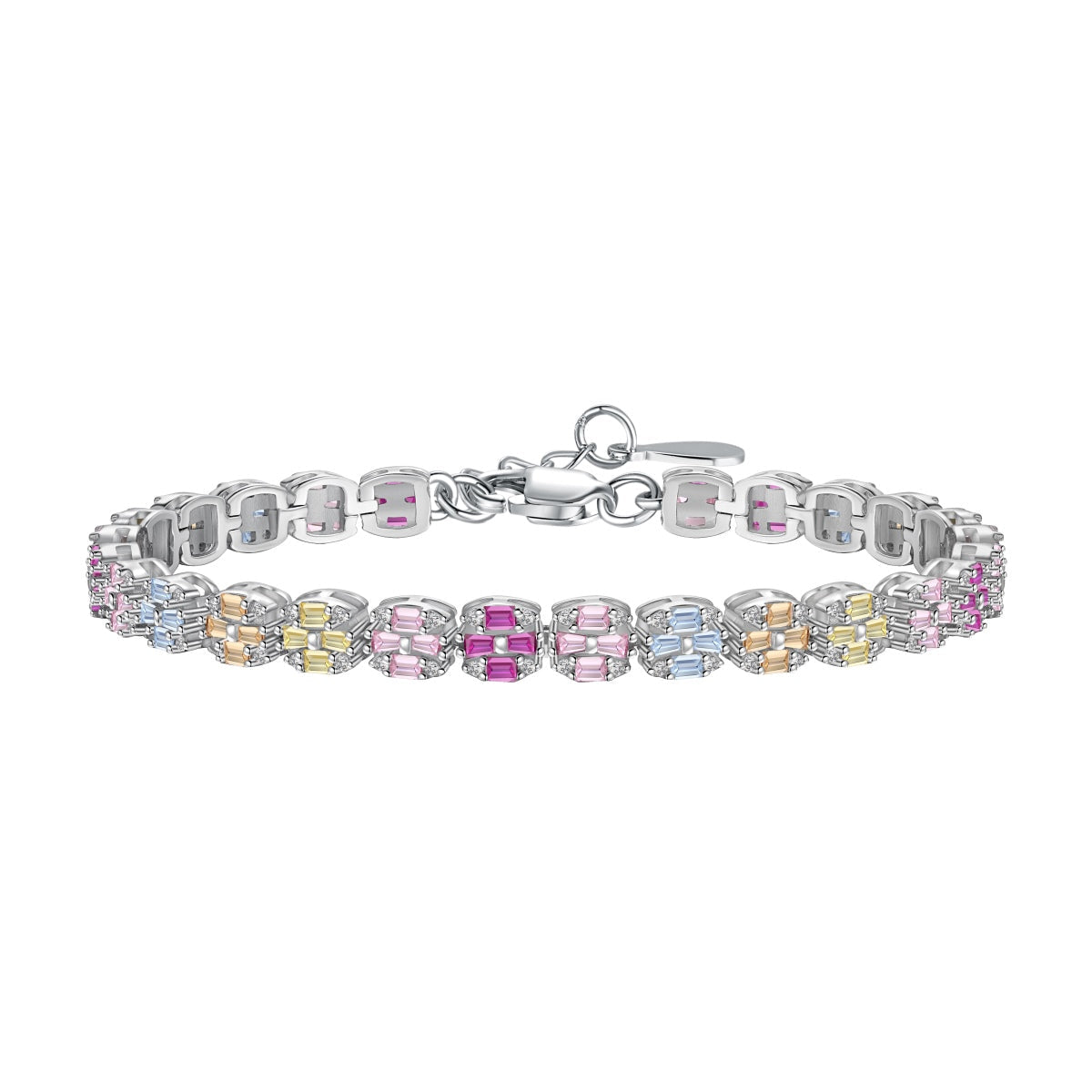 [Together]Delicate Colorful Emerald Cut Daily Bracelet