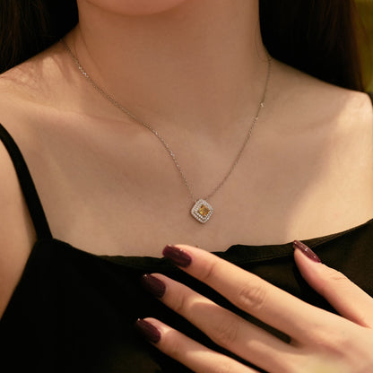 [Together]Sparkling Asscher Cut Necklace