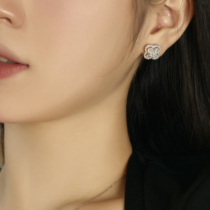 [Together]Lucky Four-Leaf Clover Exquisite Earrings