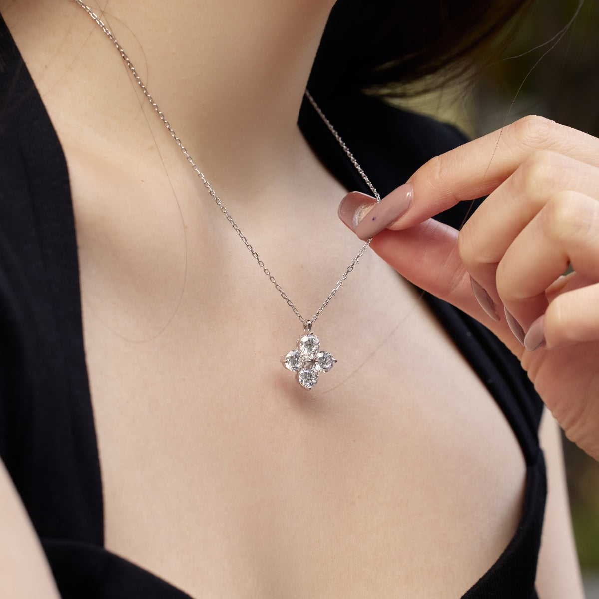 [Together]Four-Leaf Clover And Eight-Pointed Star Necklace