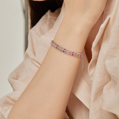 [Together]Dainty Radiant Emerald Cut Daily Bracelet