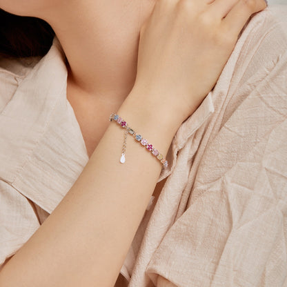 [Together]Delicate Colorful Emerald Cut Daily Bracelet