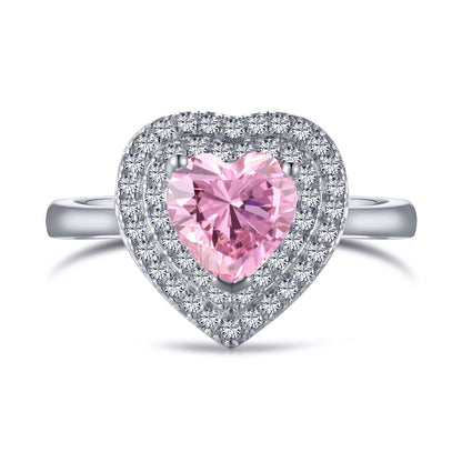 [Together]Delicate Ebullient Heart Shape Wedding Ring