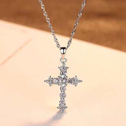 [Together]Delicate Cross Shape Necklace