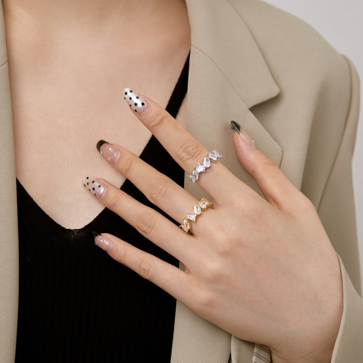 [Together]Delicate Multi Cut Ring